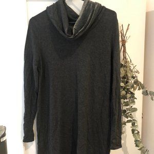 Grey Turtleneck Dress